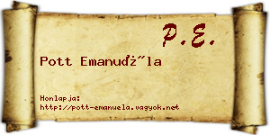 Pott Emanuéla névjegykártya